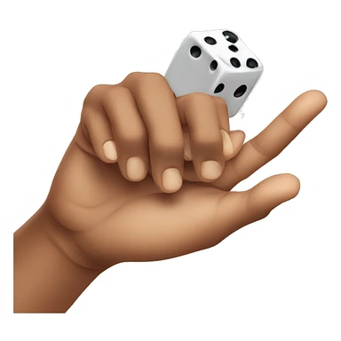 hand tossing dice sticker