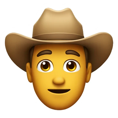 Smirk wearing a cowboy hat sticker