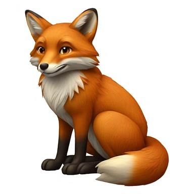 Heart with fox inside sticker