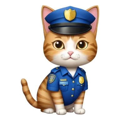 Cat police sticker