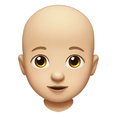 Bald baby sticker