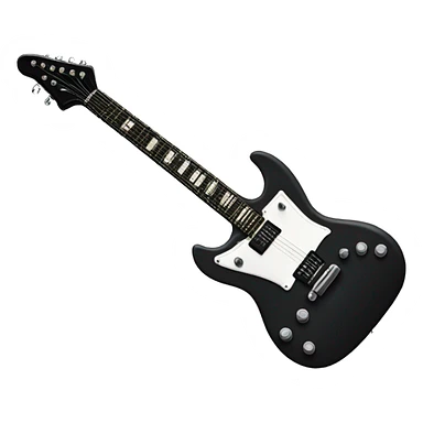 Black electric guitar sticker