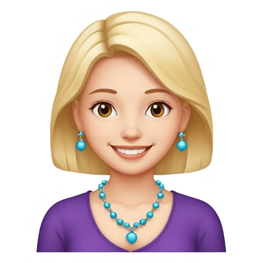 girl with a molecule necklace sticker