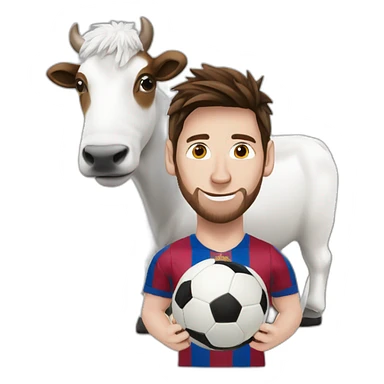 Messi avec une chevre sticker