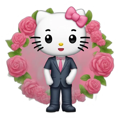Hello kitty qui fait un bisous Sticker