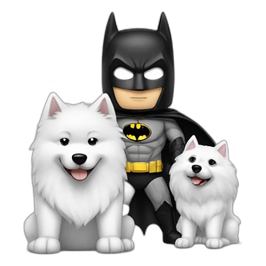 Batman with a samoyed sticker