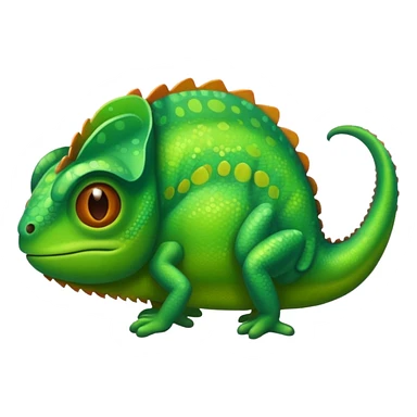 Create a chameleon emoji. sticker