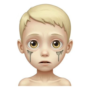 criança com corpo extremamente desnutrido sticker