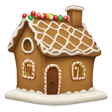 Beige gingerbread house sticker