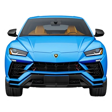 lamborghini urus de face bleu sticker