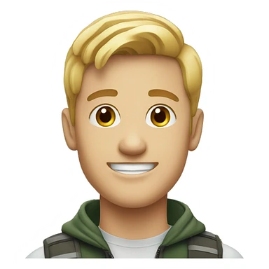 smiling white young man outdoors sticker