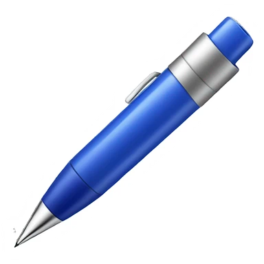 Blue spheric pen sticker