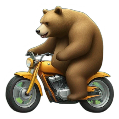 Huge Bear on tiny bike sticker