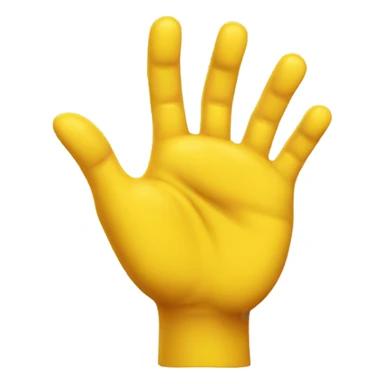 Yellow hand with 9 fingers  sticker