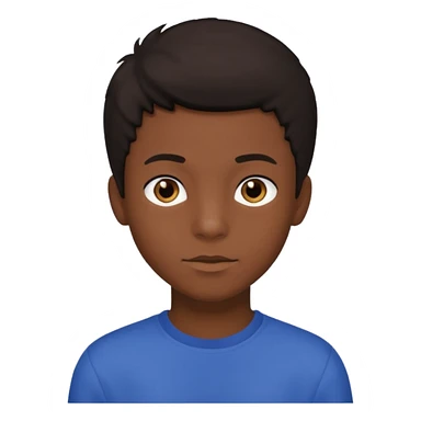 teen black boy with medium 4B hair and dark brown eyes  sticker