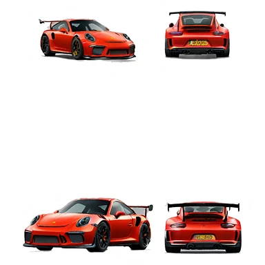 Red Porsche 911gt3rs sticker
