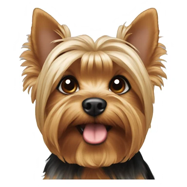 yorkie with the ears down sticker