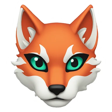 Kitsune Mask flat colors no hilights sticker