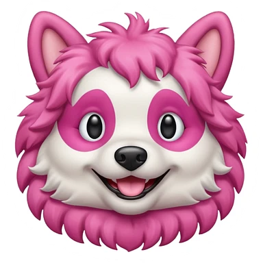 Happy pink dog sticker