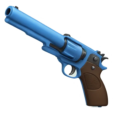 Blue gun sticker