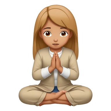 Girl on ground hands on ground praying sticker
