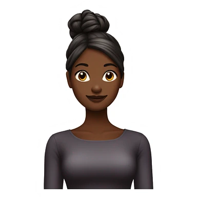 Femme noir avec chignon boit un chocolat sticker