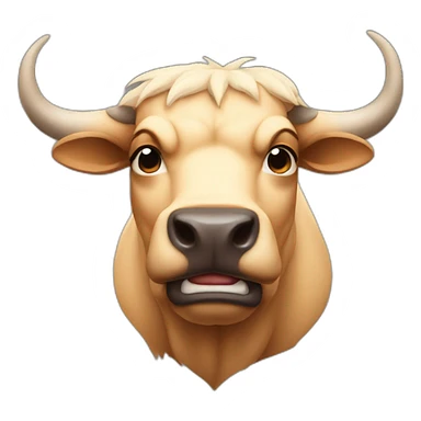 Muscular bull with a little of hair on the chest sticker