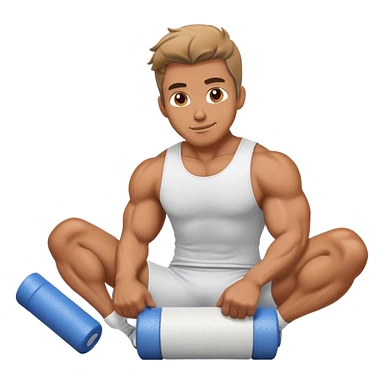 gym guy foam-rolling sticker