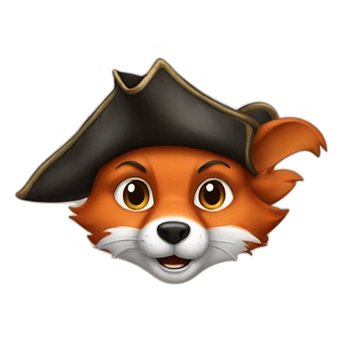 Fox the pirate sticker