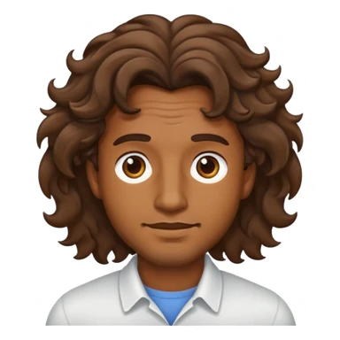 Homem moreno com cabelo ondulado sticker