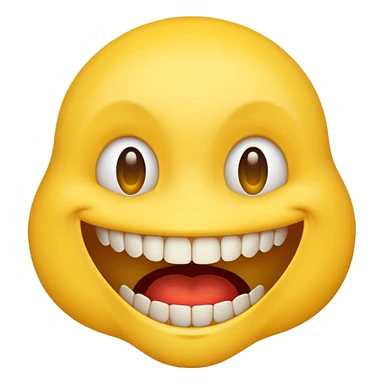 Weird creepy smile emoji sticker