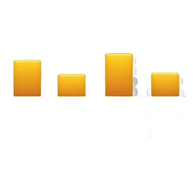 column chart with 3 columns. smaller to bigger sticker