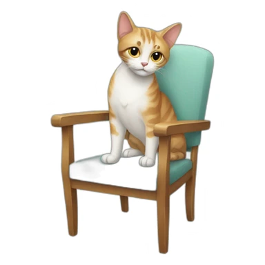 Cat on a chair sticker