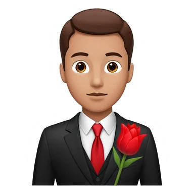 man with tulip in his suit pocket sticker