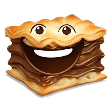 Chocolate baklava with smile sticker
