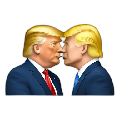 trump-and-putin-kissing,-lgbtq+ friendly, positivity, inclusiveness sticker