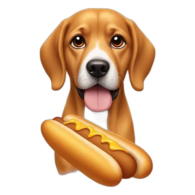 Dog as corndog sticker