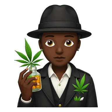 dealer from gang with cannabis on hand styler gangster sticker