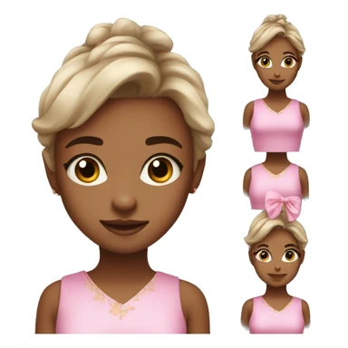 Cute girl in pink dres  sticker