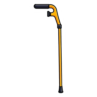 bastón para baja visión con colores vivos y contorno grueso sticker