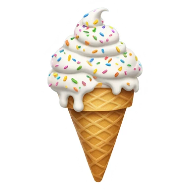 ice cream with sprinkles sticker
