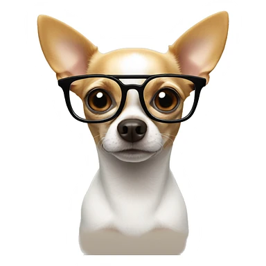 Chihuahua wearing glasses sticker