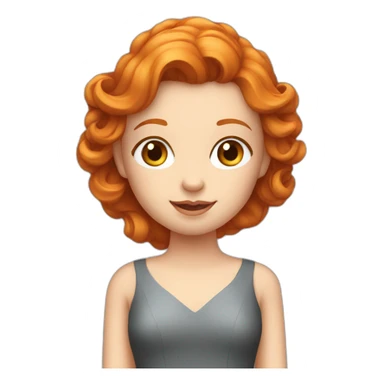 ginger girl in elegant dress sticker