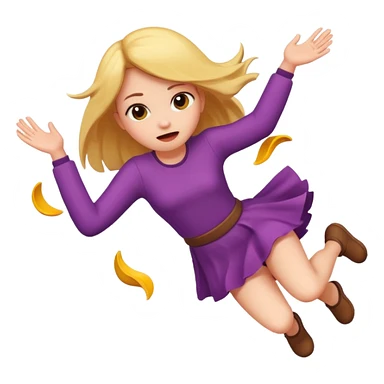 I want a falling emoji of girl sticker