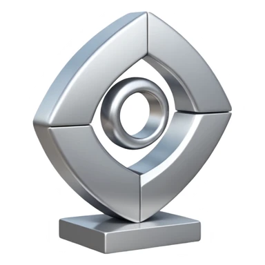 A modern abstract sculpture sticker