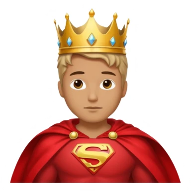 suuperhero with crown sticker