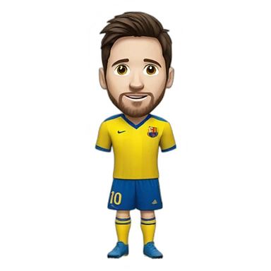 Messi wearing yellow shirt sticker