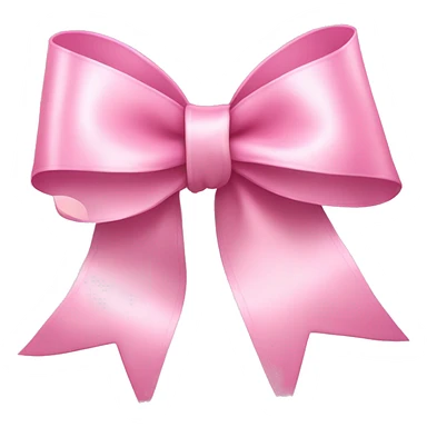light pink ribbon bow sticker