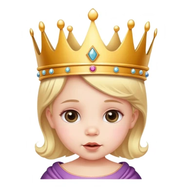 baby girl with crown  sticker