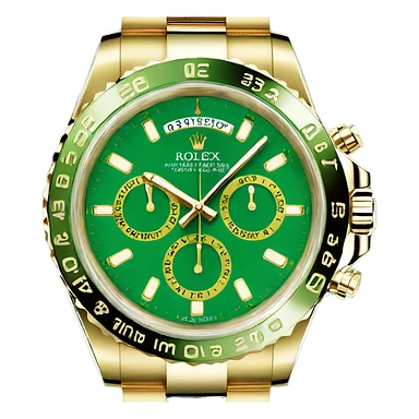 Rolex gold green watch sticker